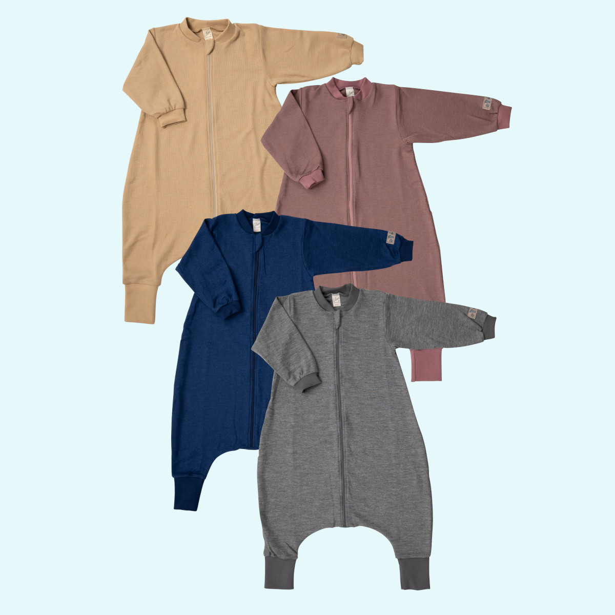 Toller Lilano Lauf-Schlafsack für Baby & Kind aus Merino-Wolle-Seide Traumhafter Lilano Baby & Kinder Lauf-Schlafsack aus BIO merino Wolle/Seide langarm ohne Fuß mit Reißverschluss