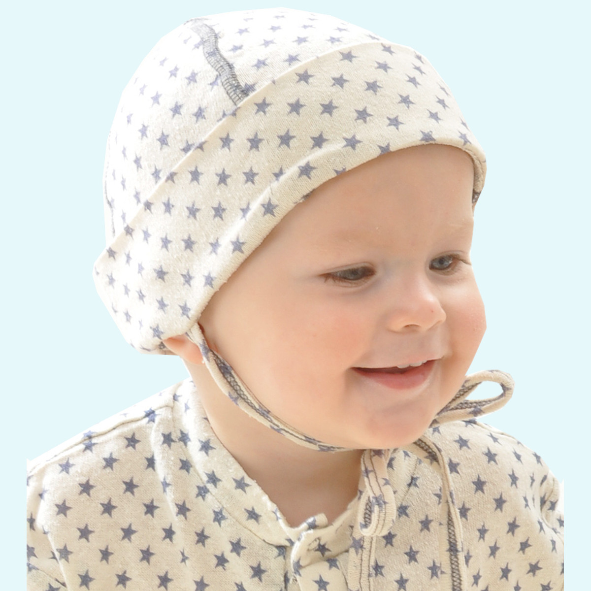 Leichtes Sommer Häubchen für Babys aus 100% Seide - Alkena Sommer Häubchen für Babys aus 100% Bourette Seide von Alkena