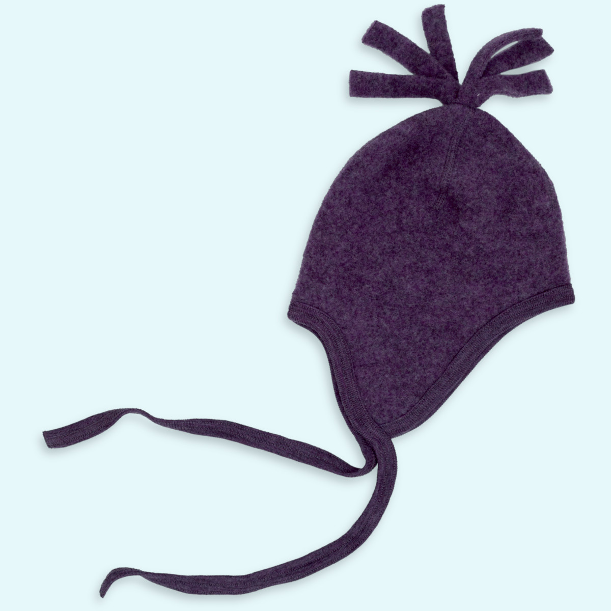 Wollfleece Mütze für Babys Baby Häubchen Wollfleece farbig uni IVN BEST