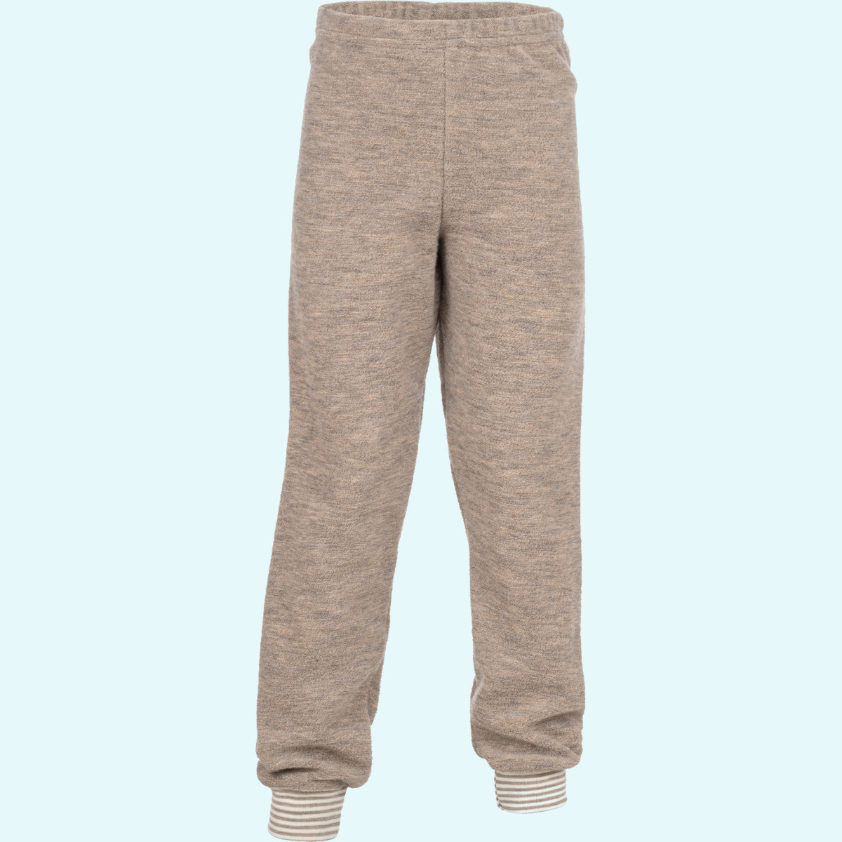 Warmer Schlafanzug für Kinder im Winter Kinder Schlafanzug Hose Wollfrottee walnuss IVN BEST