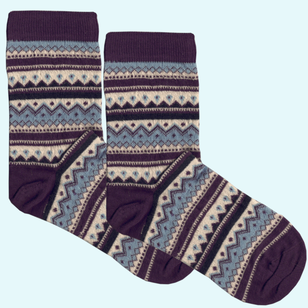 Damen Socken mit Norwegermuster aus Merinowolle - Grödo Kuschelwarme Socken mit Norwegermuster für Damen aus Merinowolle von Grödo