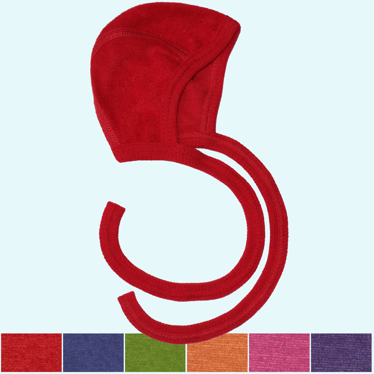 Süßes Wollfrottee Baby Häubchen von Cosilana Wollfrottee Baby Häubchen - Erstlingsmütze aus BIO merino Schurwolle von Cosilana - ideal im Winter GOTS