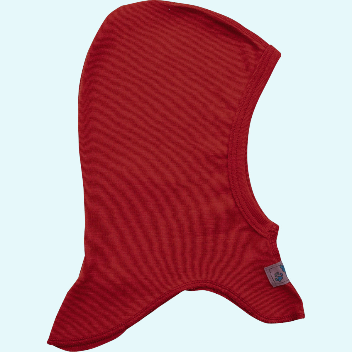 Sturmhaube Unterziehmütze Wolle Seide rot GOTS