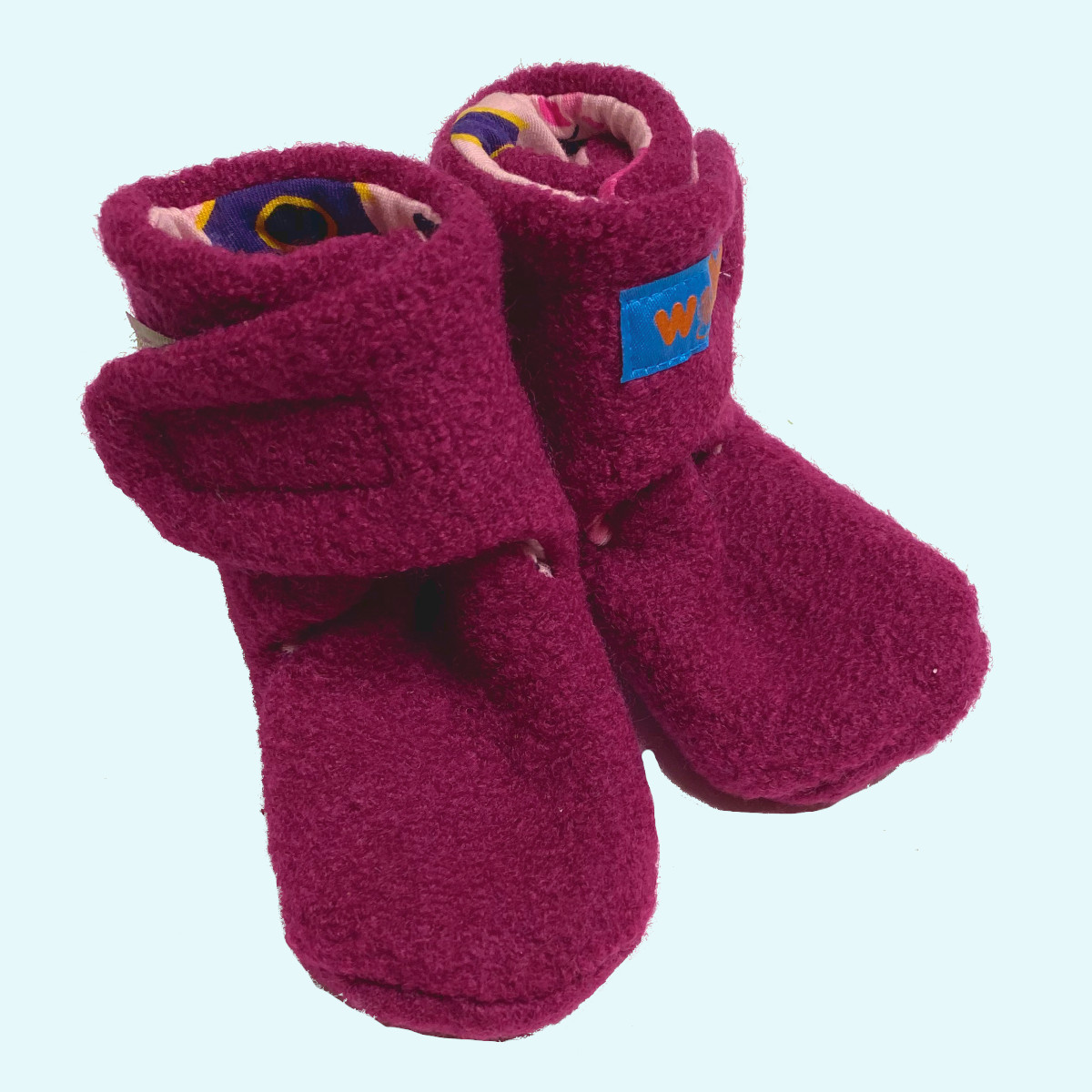 Warme Wollkids Babystiefel Klettstiefel aus 100% Wollwalk mit Baumwollfutter für Babys