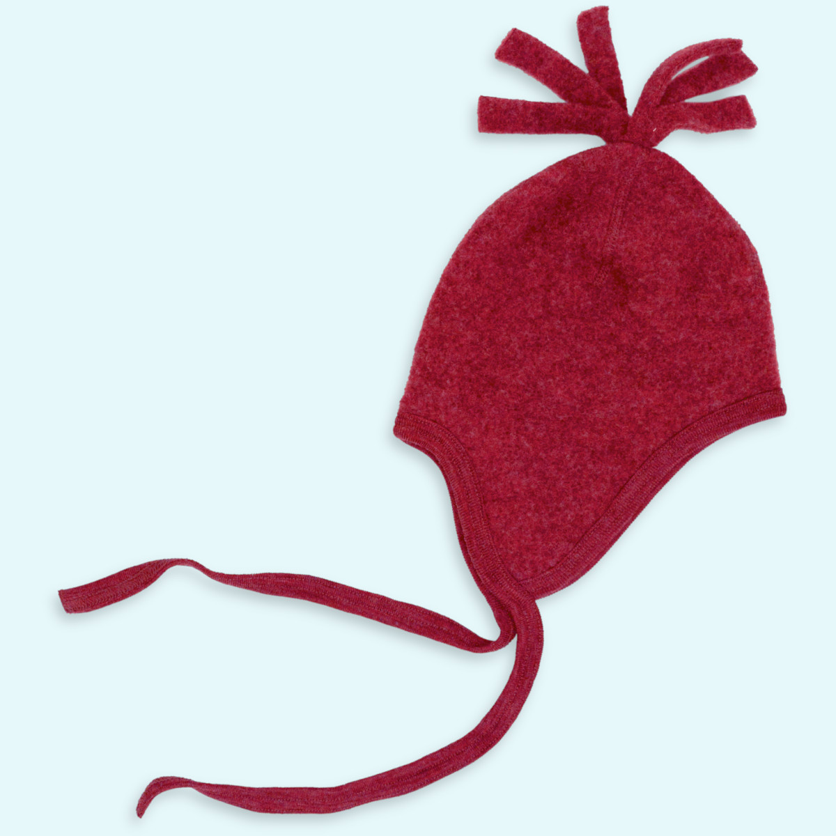 Wollfleece Mütze für Babys Baby Häubchen Wollfleece farbig uni IVN BEST