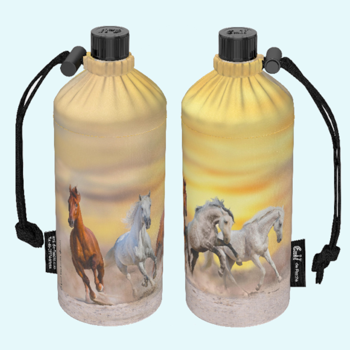 Emil Kinder Trinkflaschen mit Blume des Lebens Schule Emil die Flasche - Kinder Glas-Trinkflaschen für die Schule mit Blume des Lebens & Isolier-Behälter - Die gesunde Trinkflasche