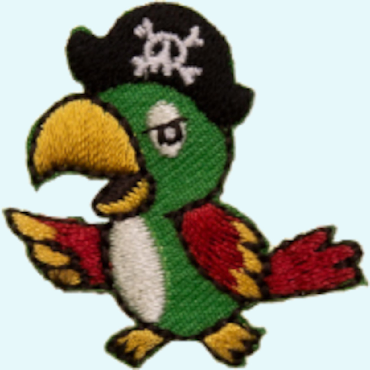 Bügelapplikation Bügelbild - kleine Piraten unterwegs... Papagei dabei! einfach Aufbügeln & fertig