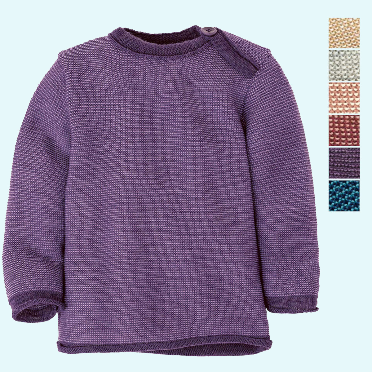 Warmer disana Baby Strick-Pullover aus Merinowolle Kuschelweich & richtig warm: disana Baby Melange-Pullover Strickpullover Wollpullover aus kbT merino Schurwolle