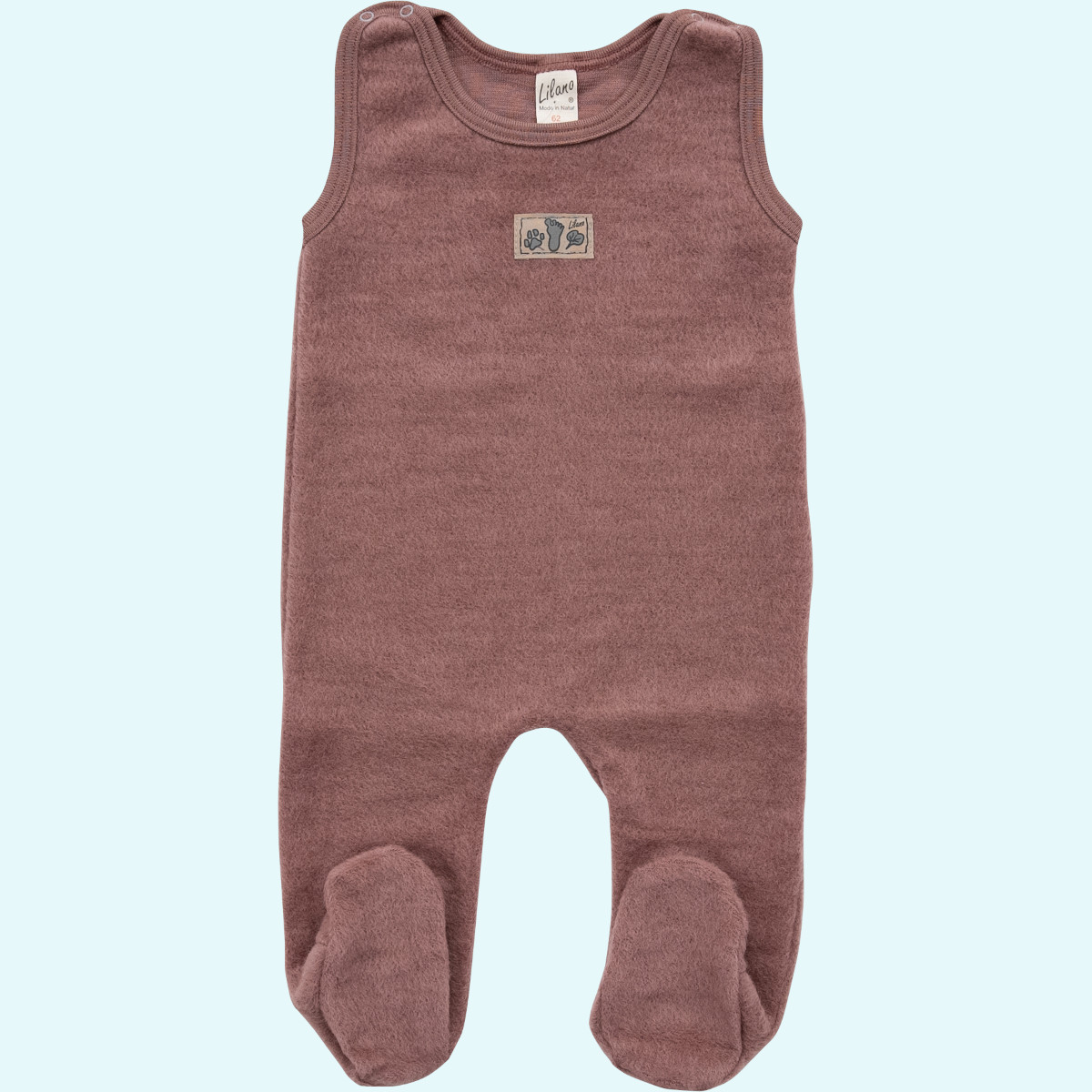 Kuscheliger Lilano Baby Strampler merino Schurwoll-Frottee-Plüsch Dicker, warmer Lilano Baby Strampler aus BIO merino Schurwoll-Frottee-Plüsch