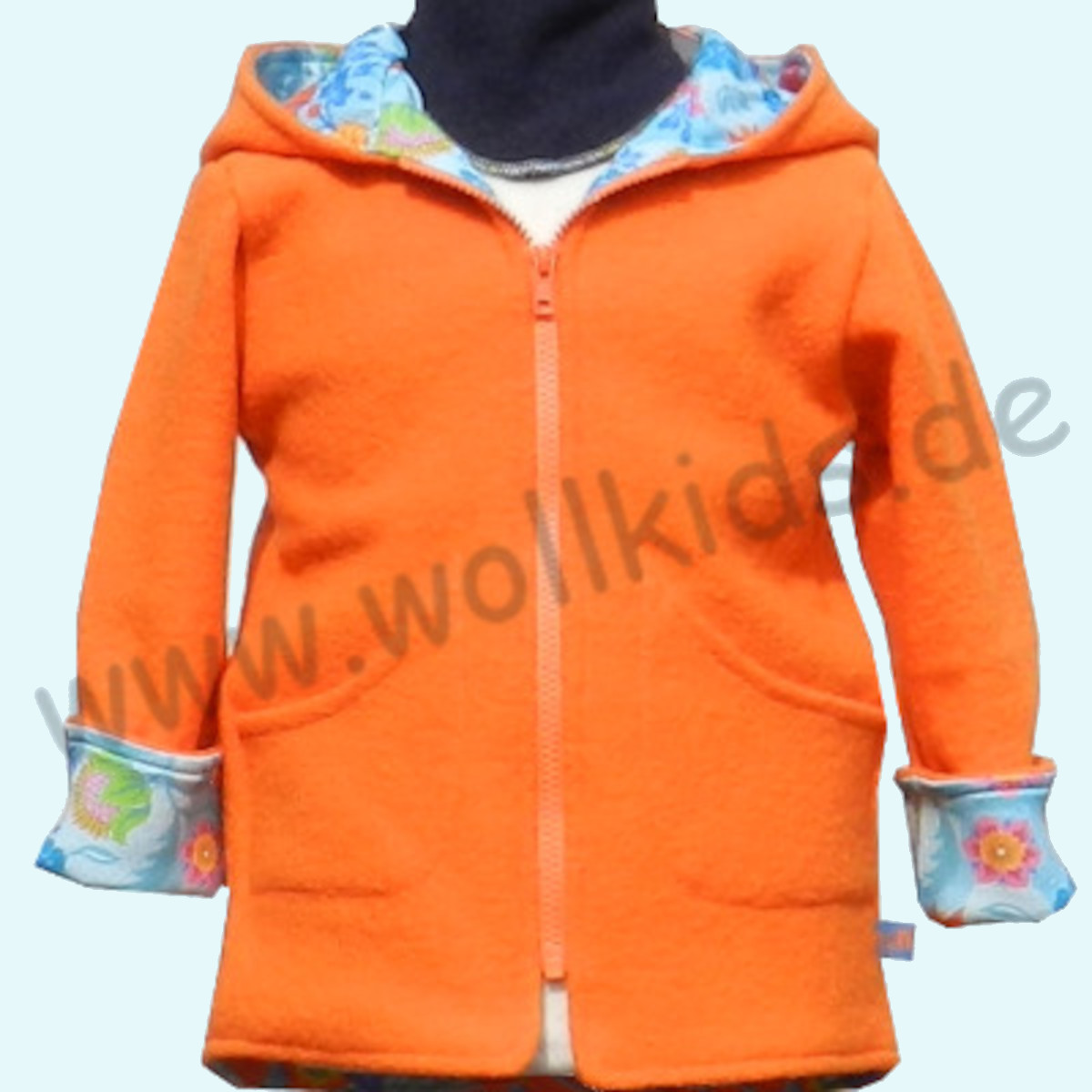 Ich will ein buntes Leben! 🌼 Flower-Power - Walkjacke mit weichem Baumwollfutter