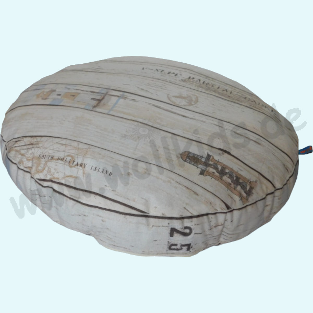 Wollkids Sitzkissen flach & rund 60cm in grau - Baumwolle & Wollwalk Wollkids Kinder & Erwachsenen Sitzkissen-Fußkissen rund 60cm in grau aus Bio Baumwolle & Wollwalk