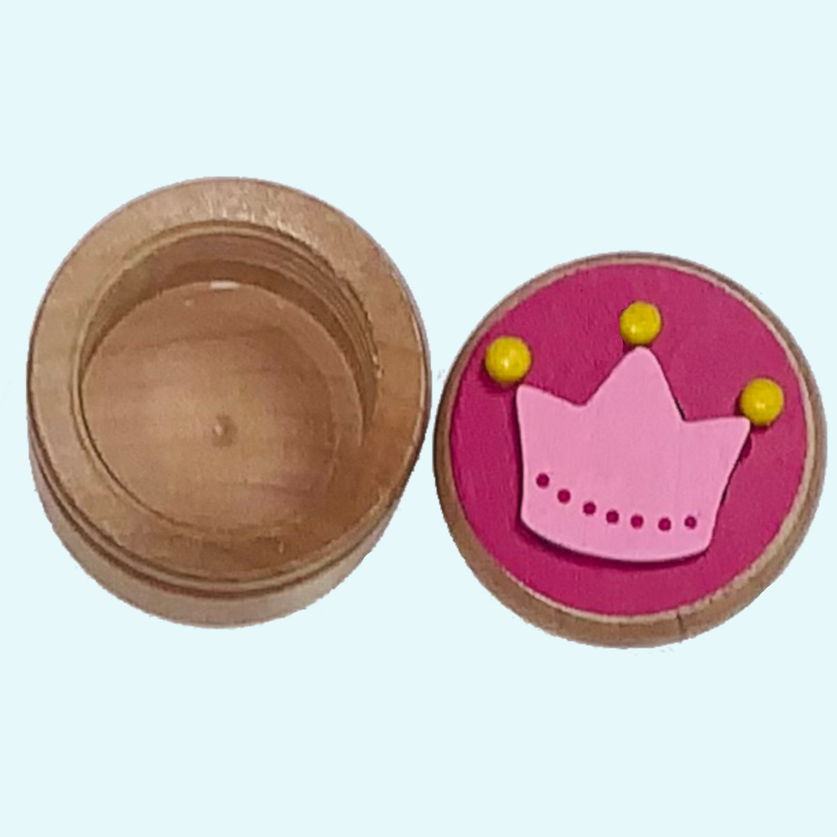 Süße Kinder Milchzahndose aus Holz von GoKi - mit Motiv Süße Kinder Milchzahndose aus Holz von GoKi - mit Motiv
