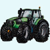Fahrzeuge: Traktor grün Print