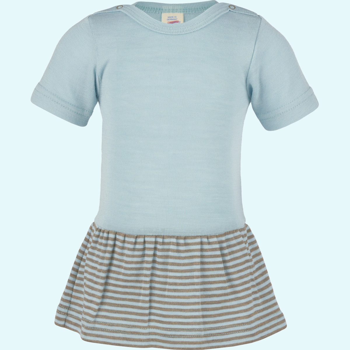 Süßes Engel Baby Body Kleid kurzarm aus Merino Wolle/Seide Süßes Engel Baby Body Kleid kurzarm aus kbT merino Schurwolle/Seide - Body mit Rock ideal im Winter & bei empfindlicher Haut GOTS