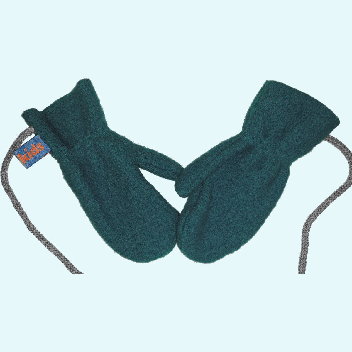 Warme Wollkids Baby & Kinder Winter Fäustlinge aus 100% Wollwalk Warme Wollkids Baby & Kinder Walk Handschuhe Fäustlinge aus 100% Wollwalk für den Winter mit Band