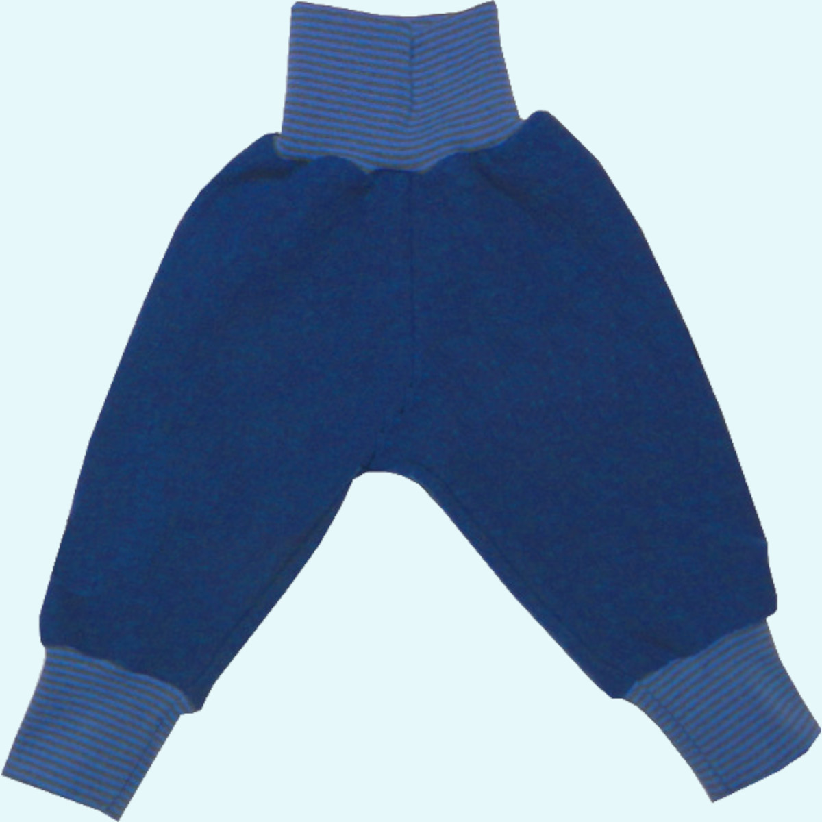 Wollkids Kinder Wollwalk Hose mit Nabelbund Waldkindergarten blau Warme Wollkids Baby & Kinder Wollwalk Hose mitwachsend mit Nabelbund für den Waldkindergarten im Winter - Farbe blau