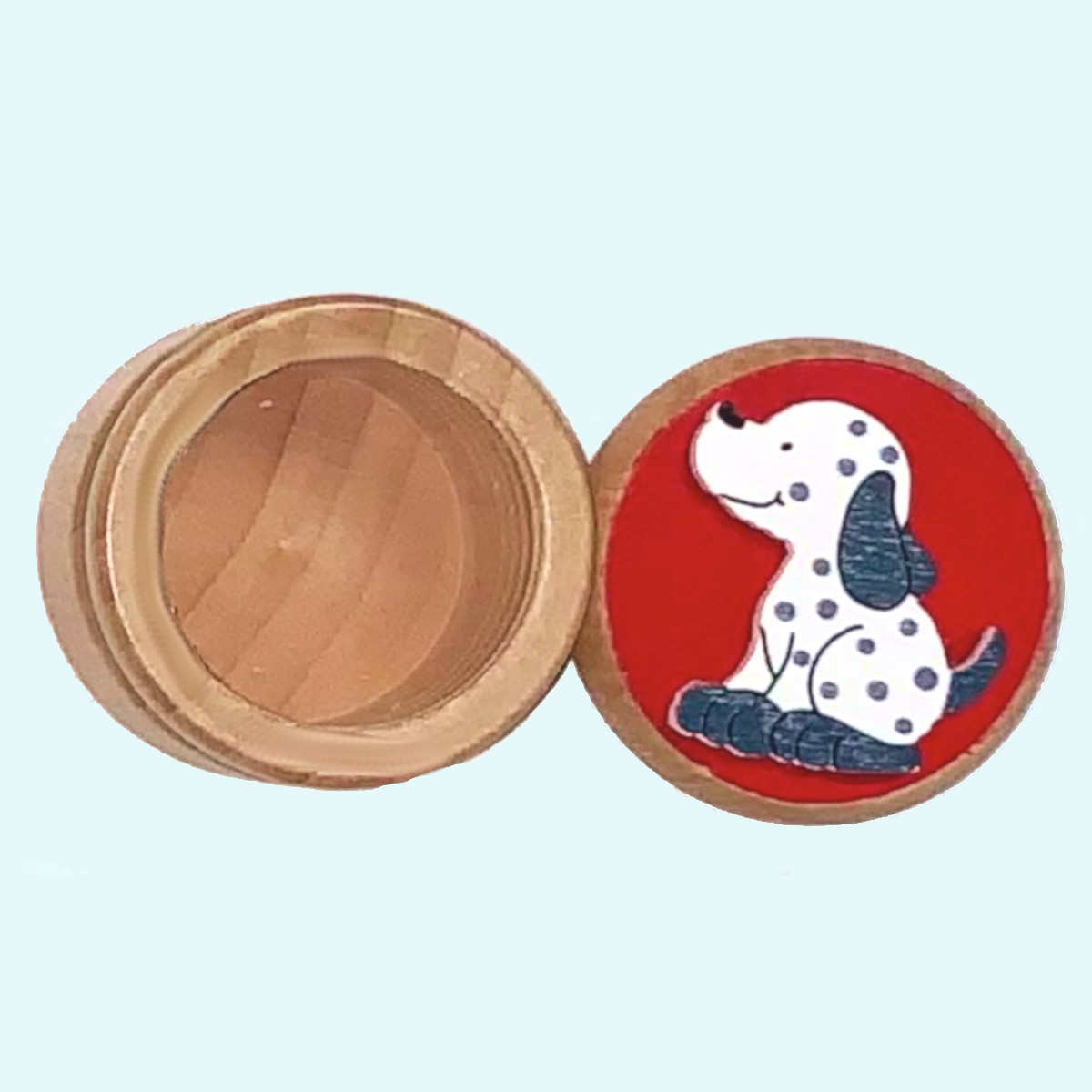 Süße Kinder Milchzahndose aus Holz von GoKi - mit Motiv Süße Kinder Milchzahndose aus Holz von GoKi - mit Motiv