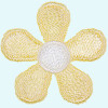Blume: 26mm gelb/weiß