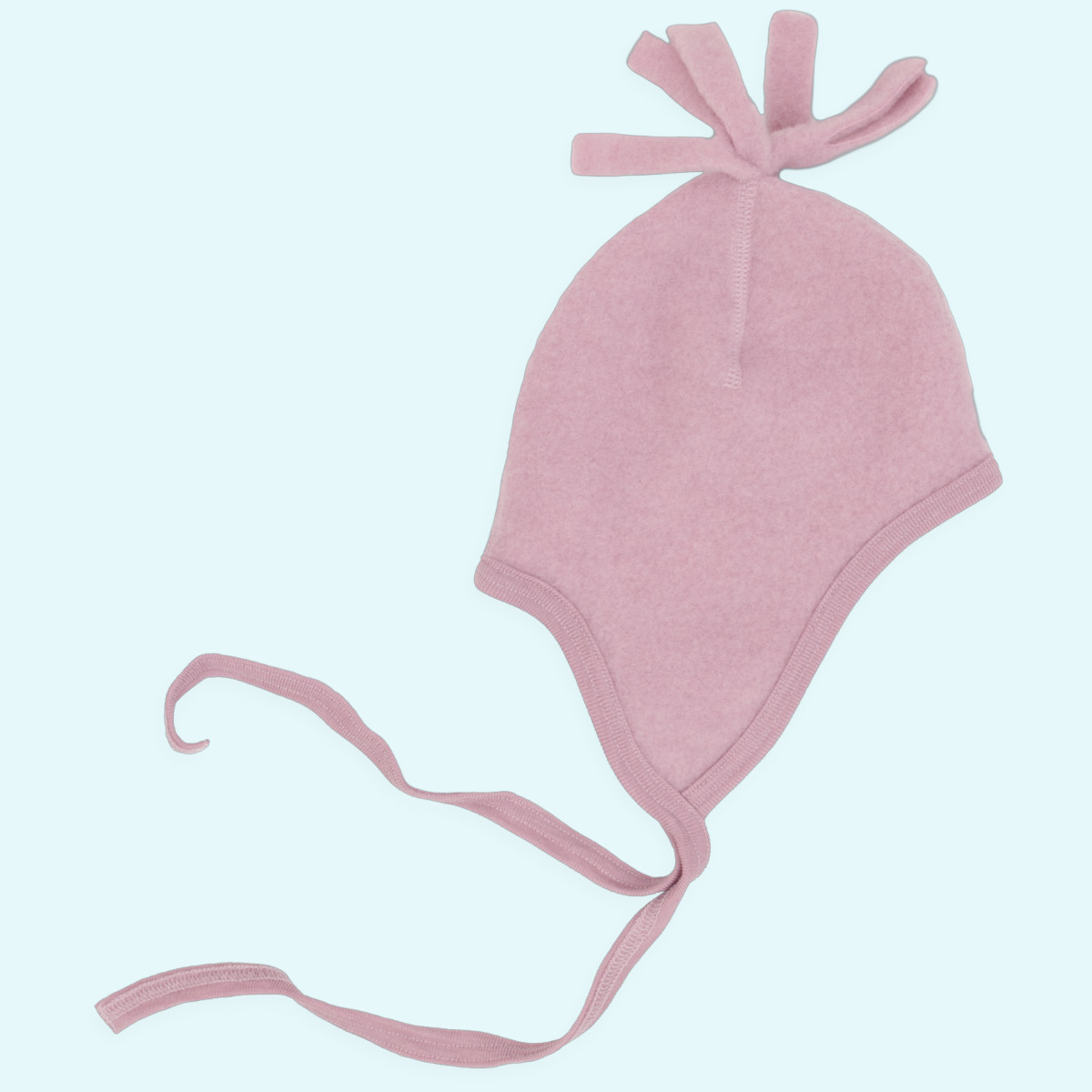 Wollfleece Mütze für Babys Baby Häubchen Wollfleece farbig uni IVN BEST