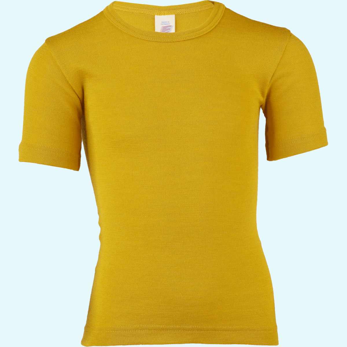 Engel Wolle/Seide Shirt für Kinder Kinder Shirt kurzarm Wolle Seide farbig uni GOTS