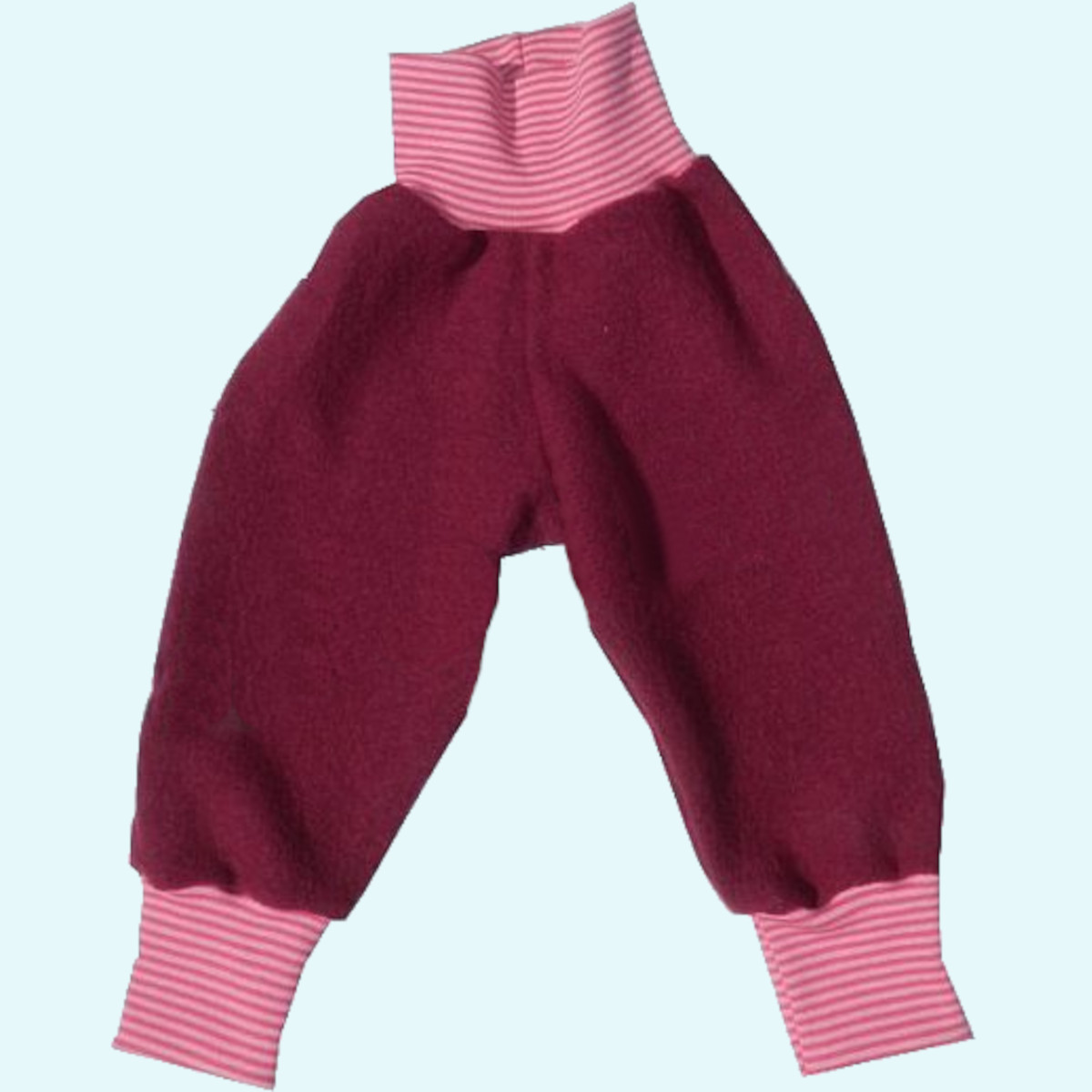 Warme Wollkids Baby Winter Walkhose mit Nabelbund 100% Wolle beere/rosa SALE - Warme Wollkids Baby Winter Walkhose mit Nabelbund aus 100% Wolle für Mädchen - Farbe beere/rosa