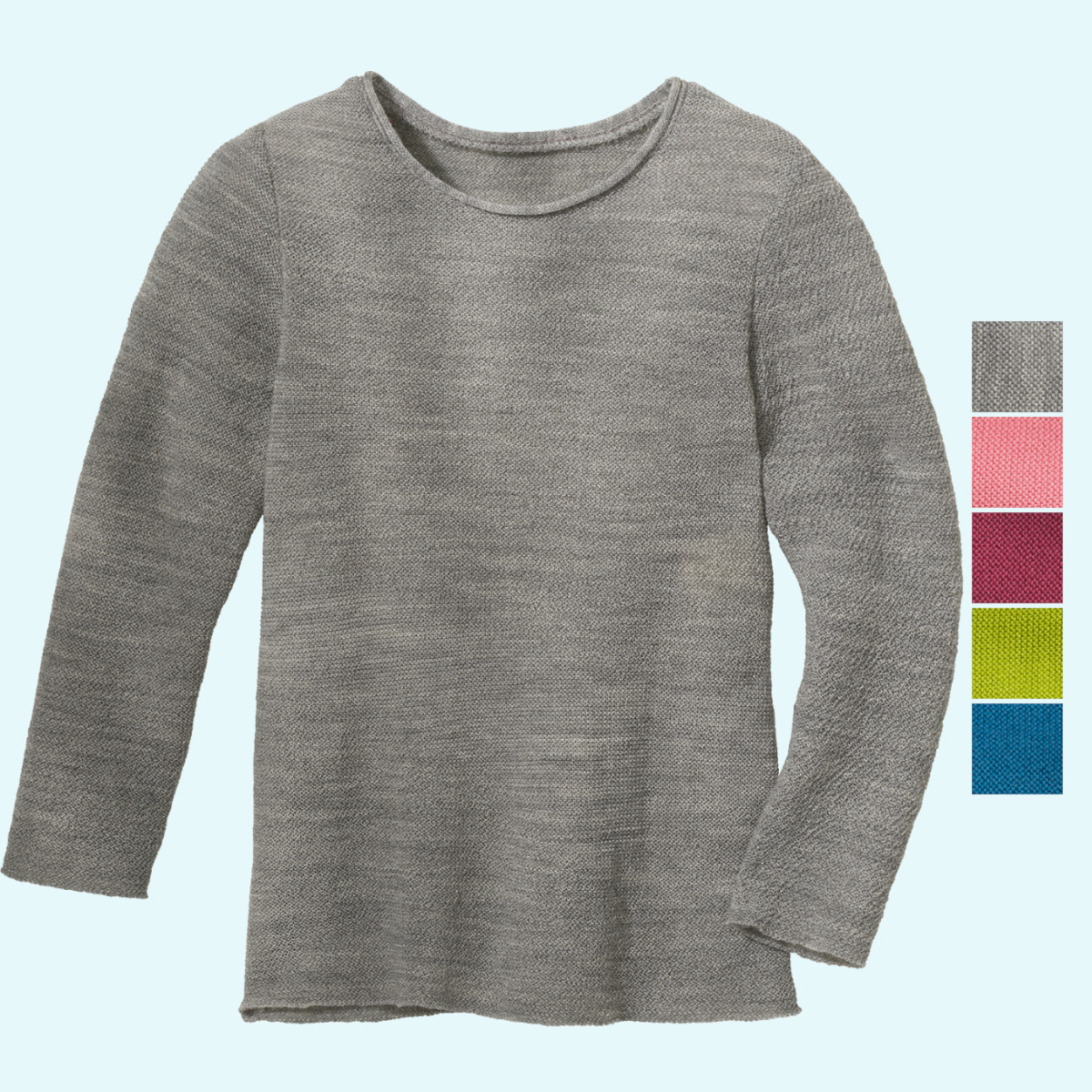 Langarm Sommer Shirt aus kbT Wolle BIO Schurwolle GOTS von Disana