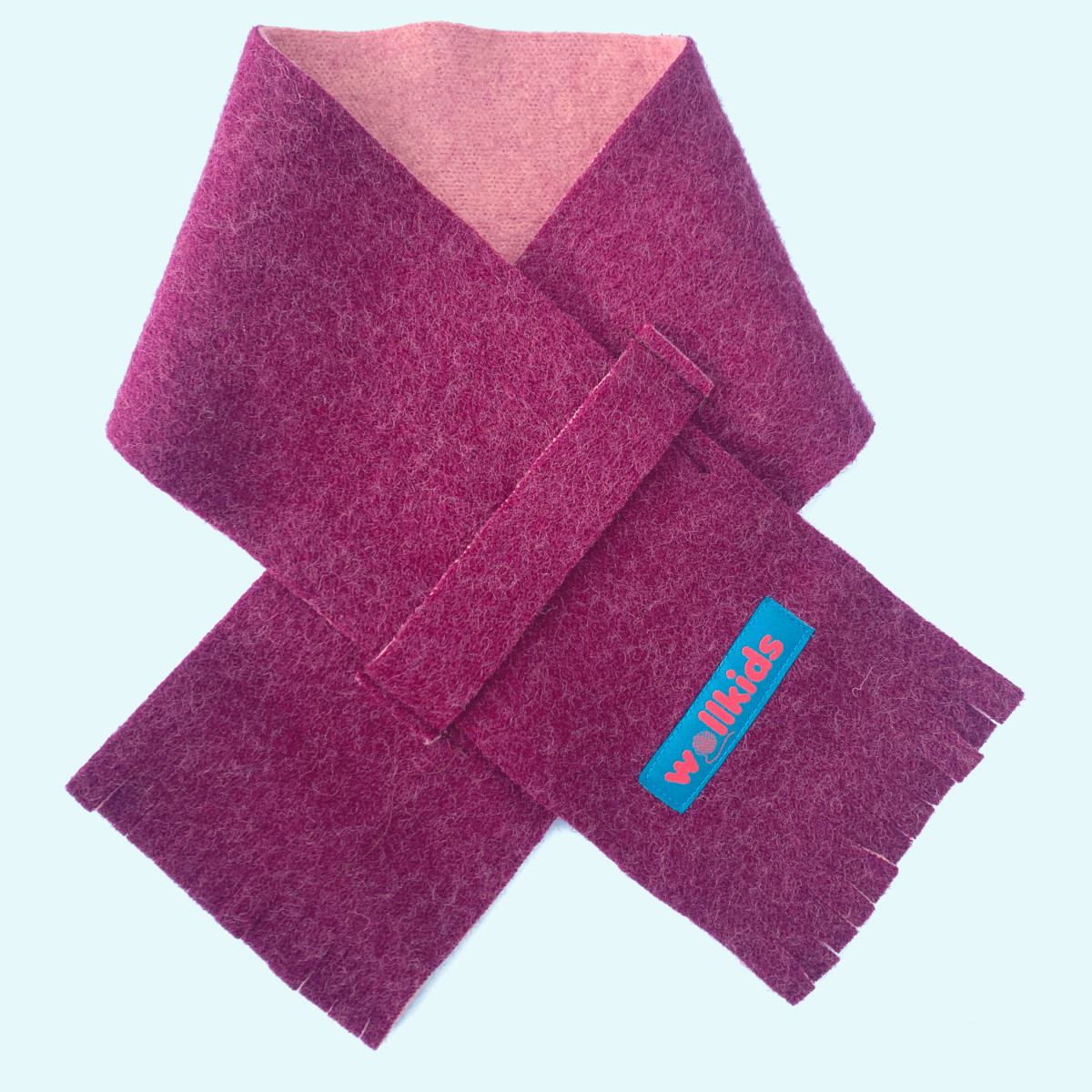 Warmer Doubleface Schal - Sicherheitsschal - Steckschal aus 100% Merinowolle - Handarbeit für den Winter