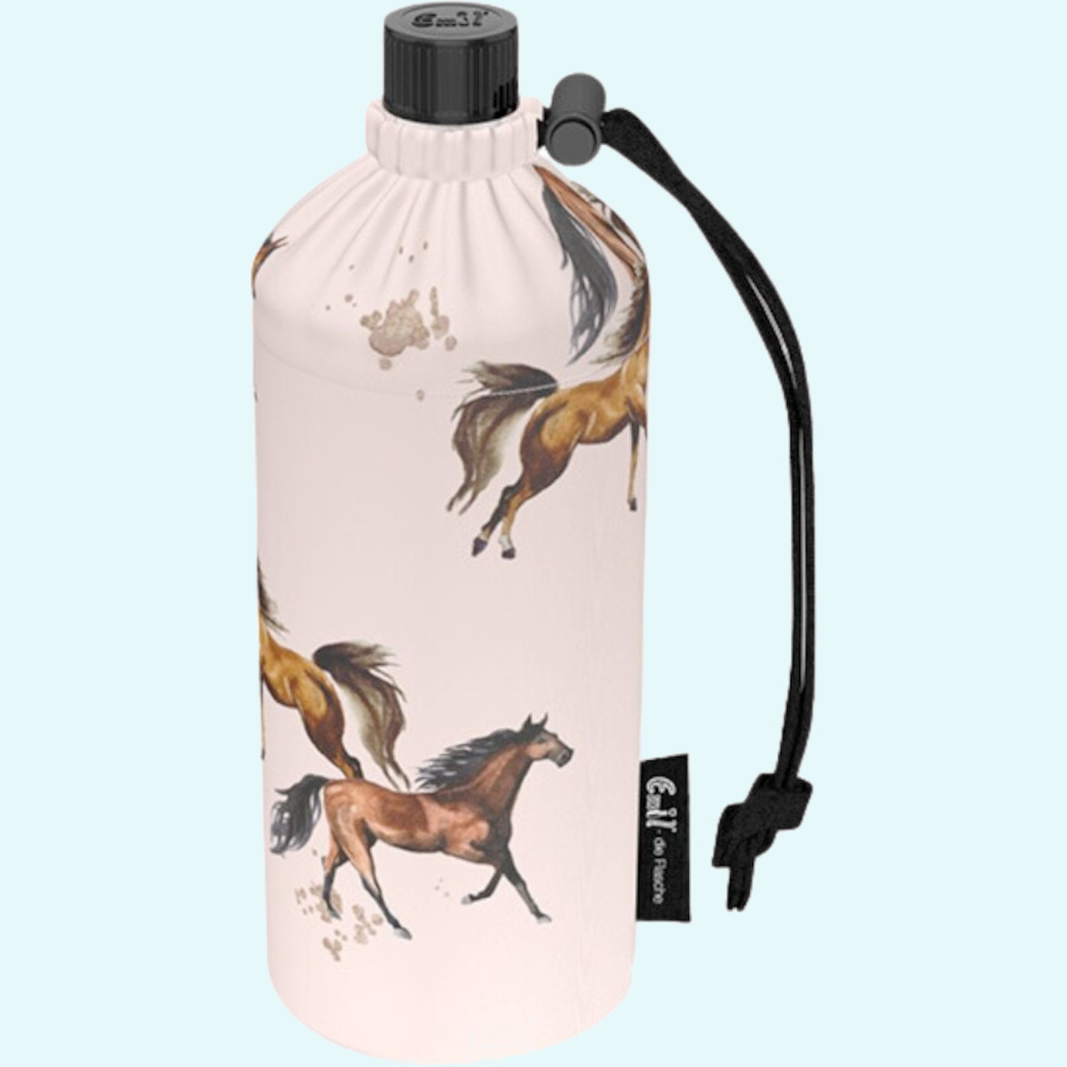 Emil Kinder Trinkflaschen mit Blume des Lebens Schule Emil die Flasche - Kinder Glas-Trinkflaschen für die Schule mit Blume des Lebens & Isolier-Behälter - Die gesunde Trinkflasche