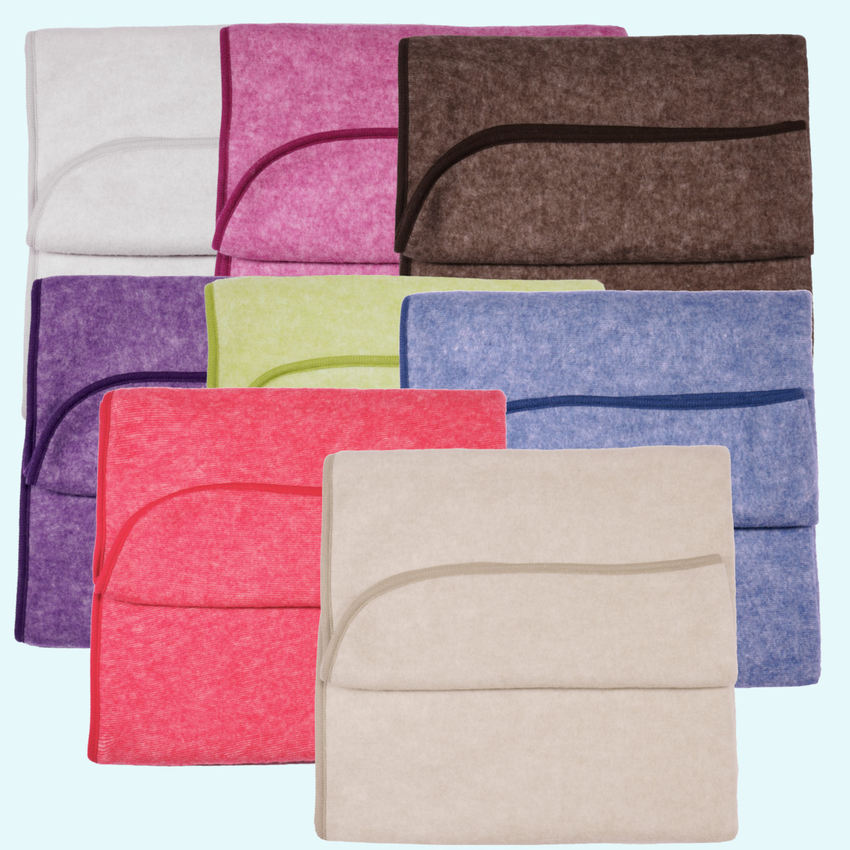 Baby Decke Wollfleece farbig uni GOTS