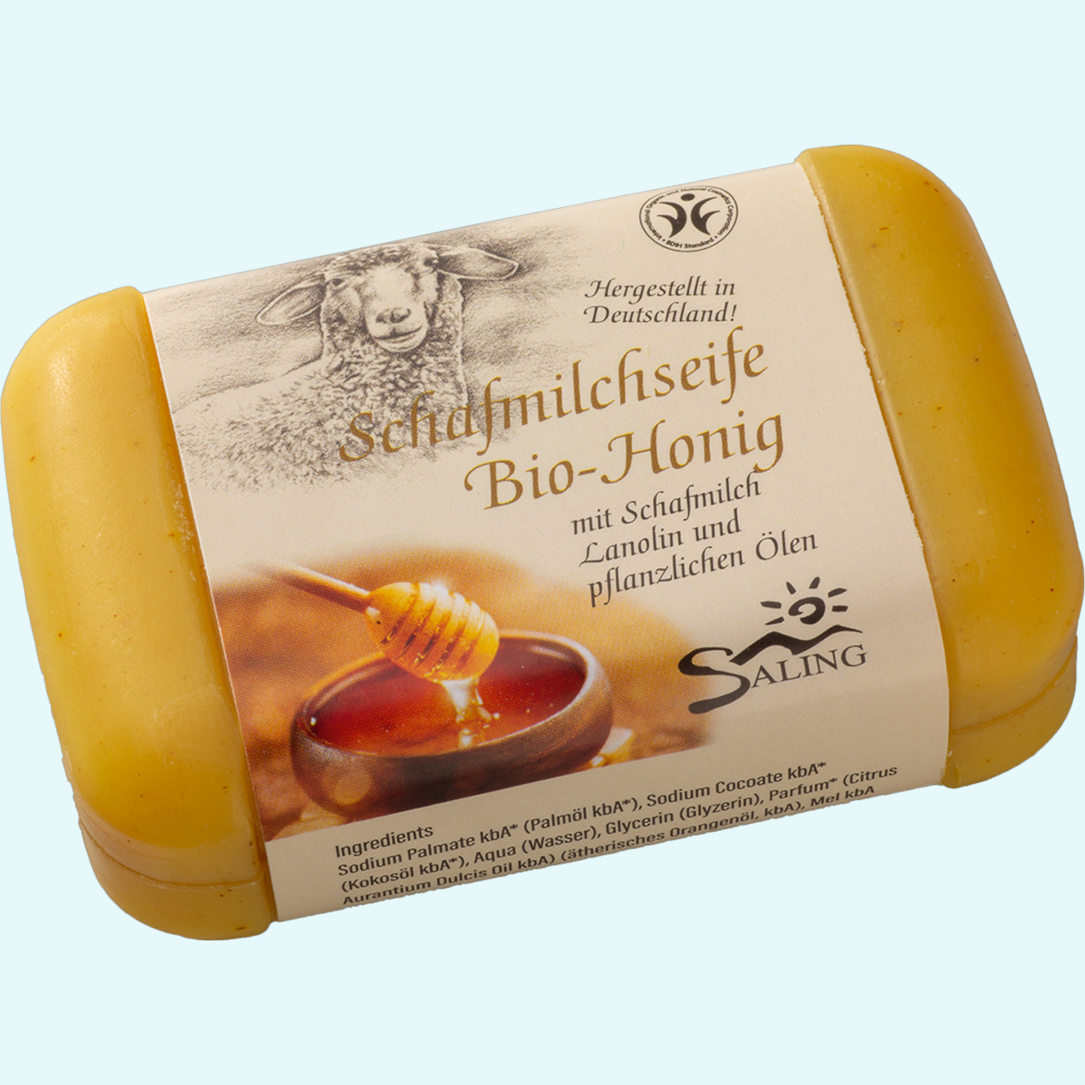 Saling Schafmilchseife - BDIH Zertifizierte Natur-Seifen mit Schafmilch 100g Stück