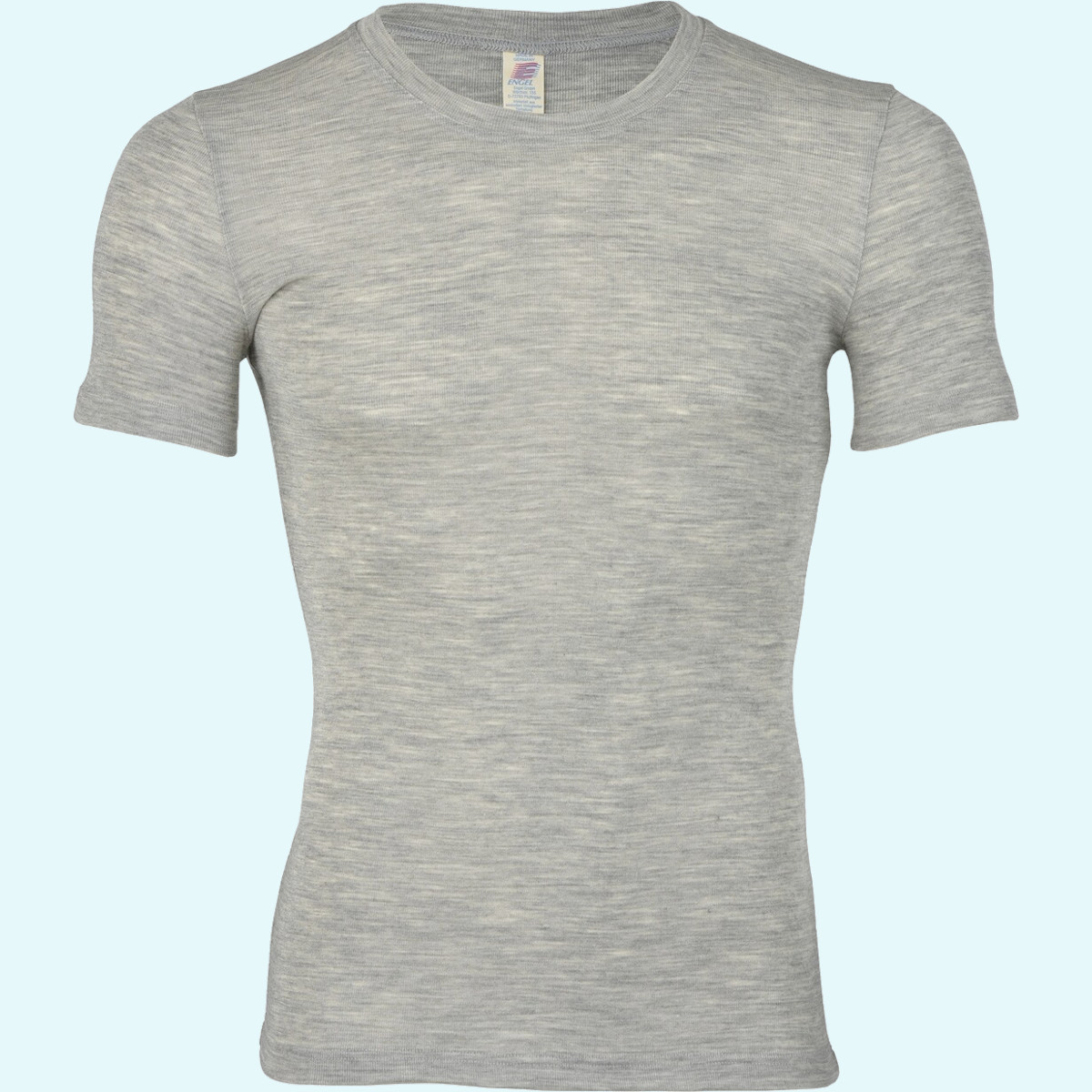 Engel t-shirt für Herren Herren Shirt kurzarm Wolle Seide farbig uni GOTS