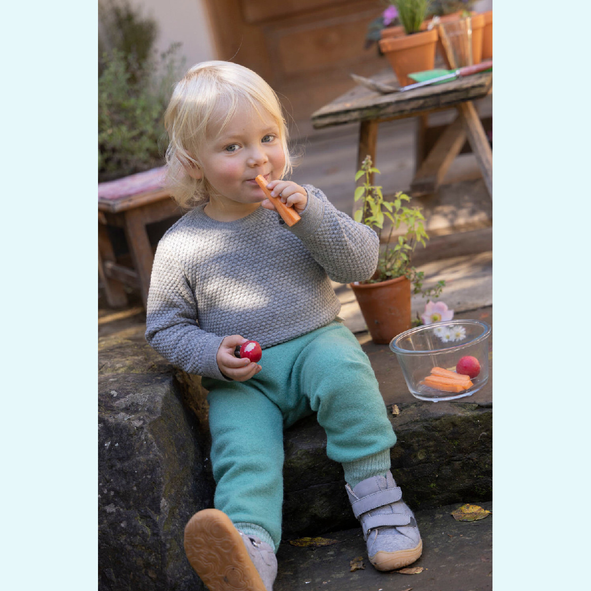 Zärtlicher disana Baby & Kinder Strick-Pullover Merinowolle Zärtlicher disana Baby & Kinder Wabenstrick-Pullover/ Wollpullover/Strickpullover aus BIO merino Schurwolle für den Winter GOTS