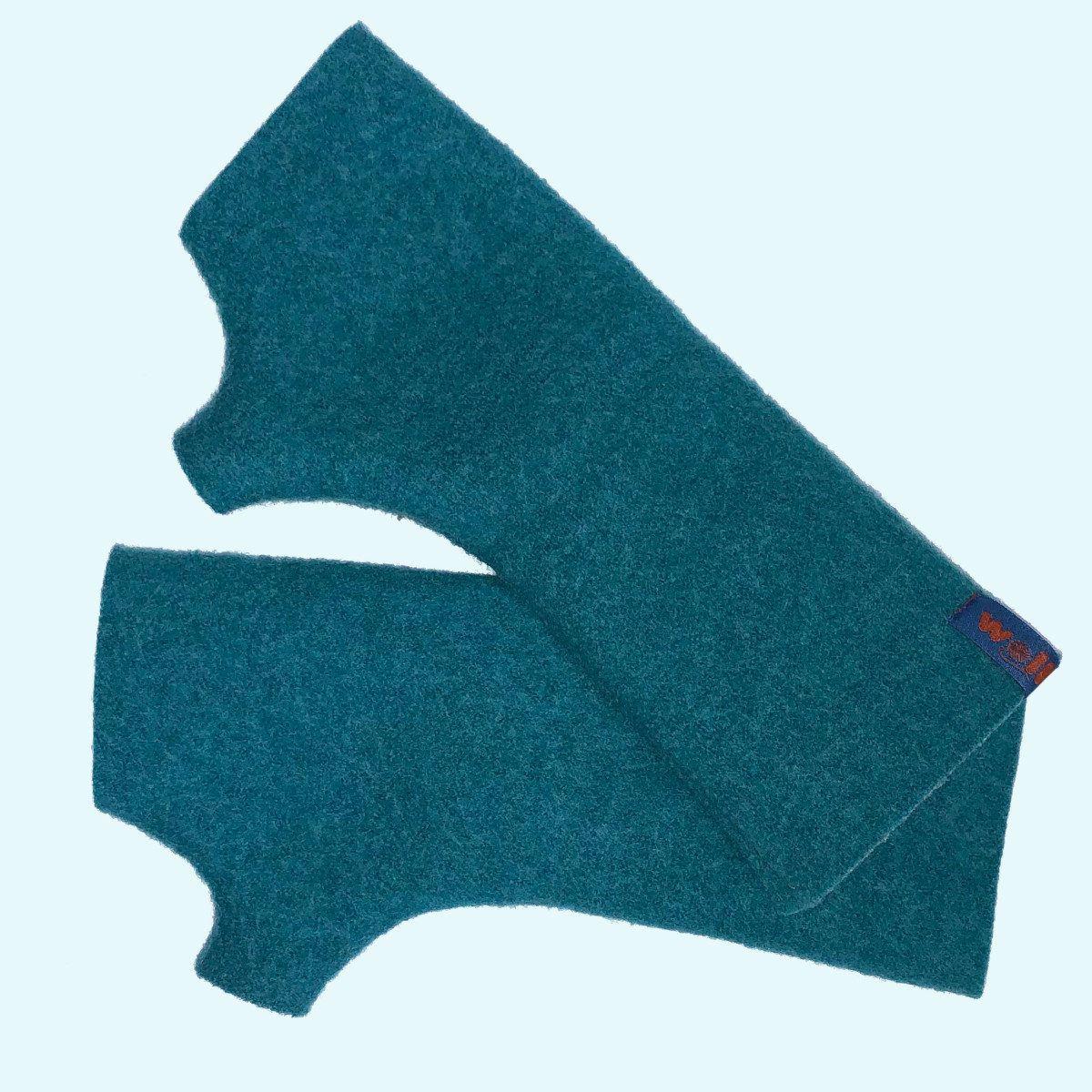 Warme doubleface Pulswärmer für Damen aus 100% Wollwalk von Wollkids