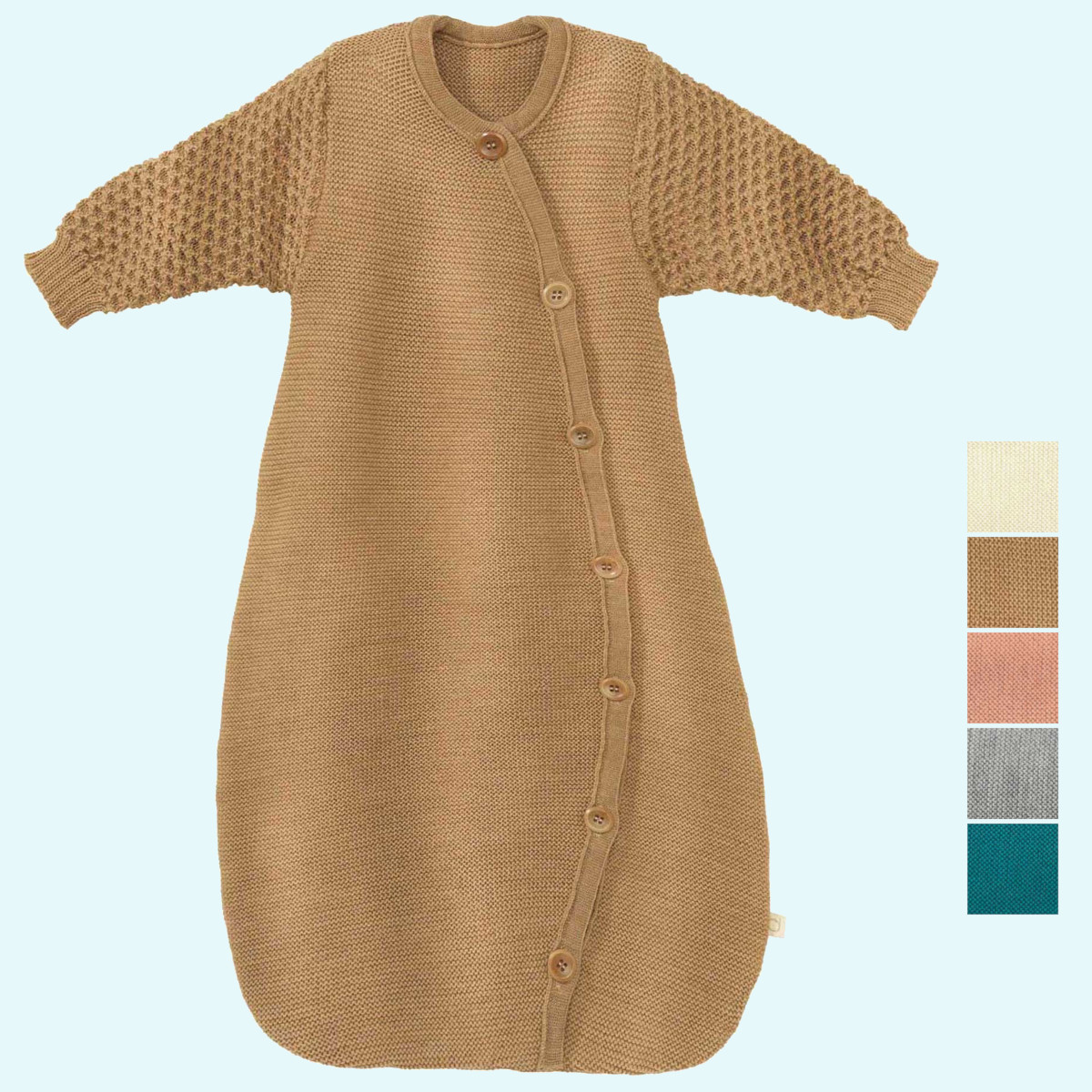 Zauberhafter disana Baby Strick-Schlafsack langarm aus Merinowolle Zauberhafter disana Baby Strick-Schlafsack langarm aus kbT merino Schurwolle für den Winter GOTS