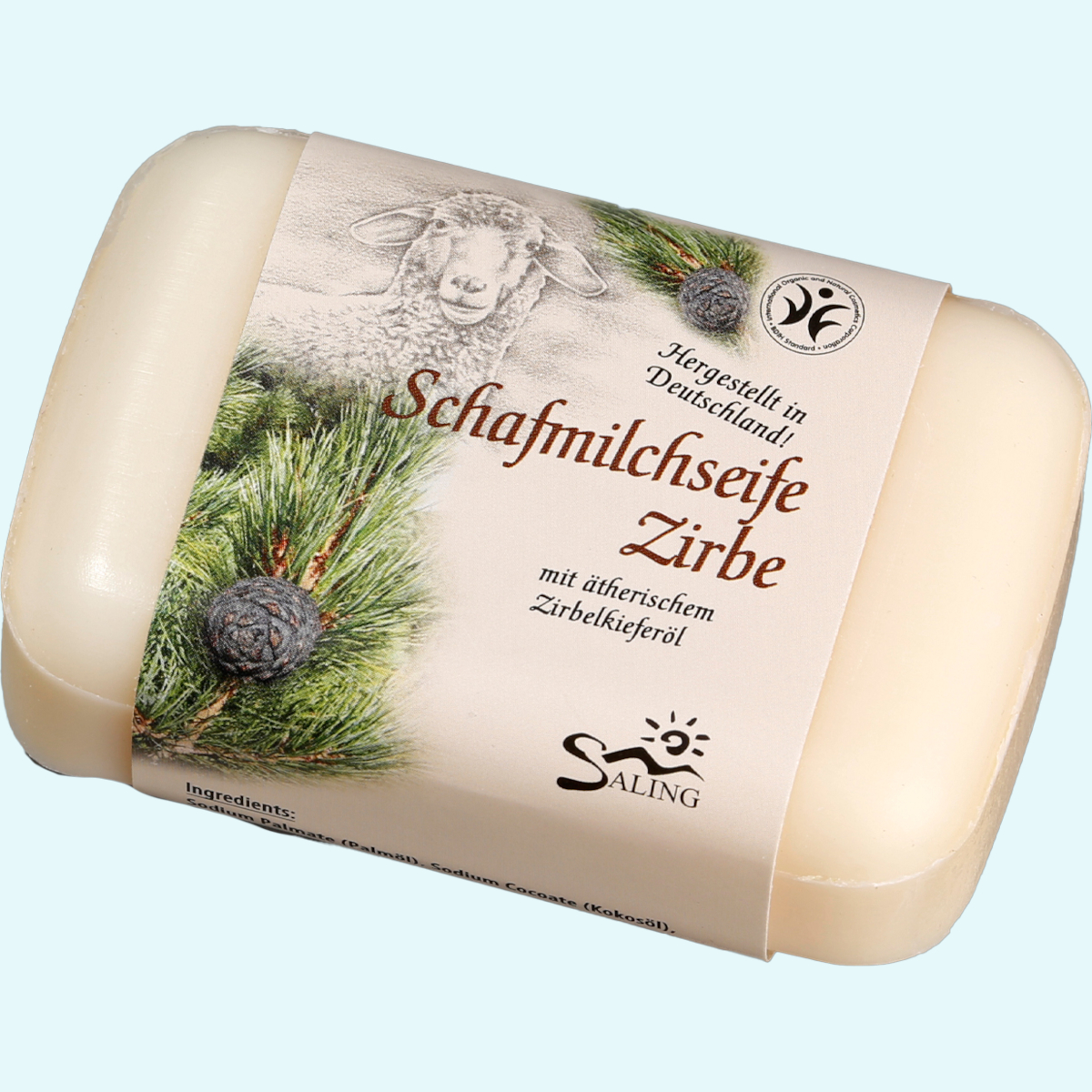 Saling Schafmilchseife - BDIH Zertifizierte Natur-Seifen mit Schafmilch 100g Stück