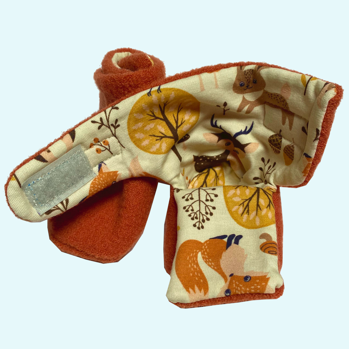 Warme Wollkids Babystiefel Klettstiefel aus 100% Wollwalk mit Baumwollfutter für Babys