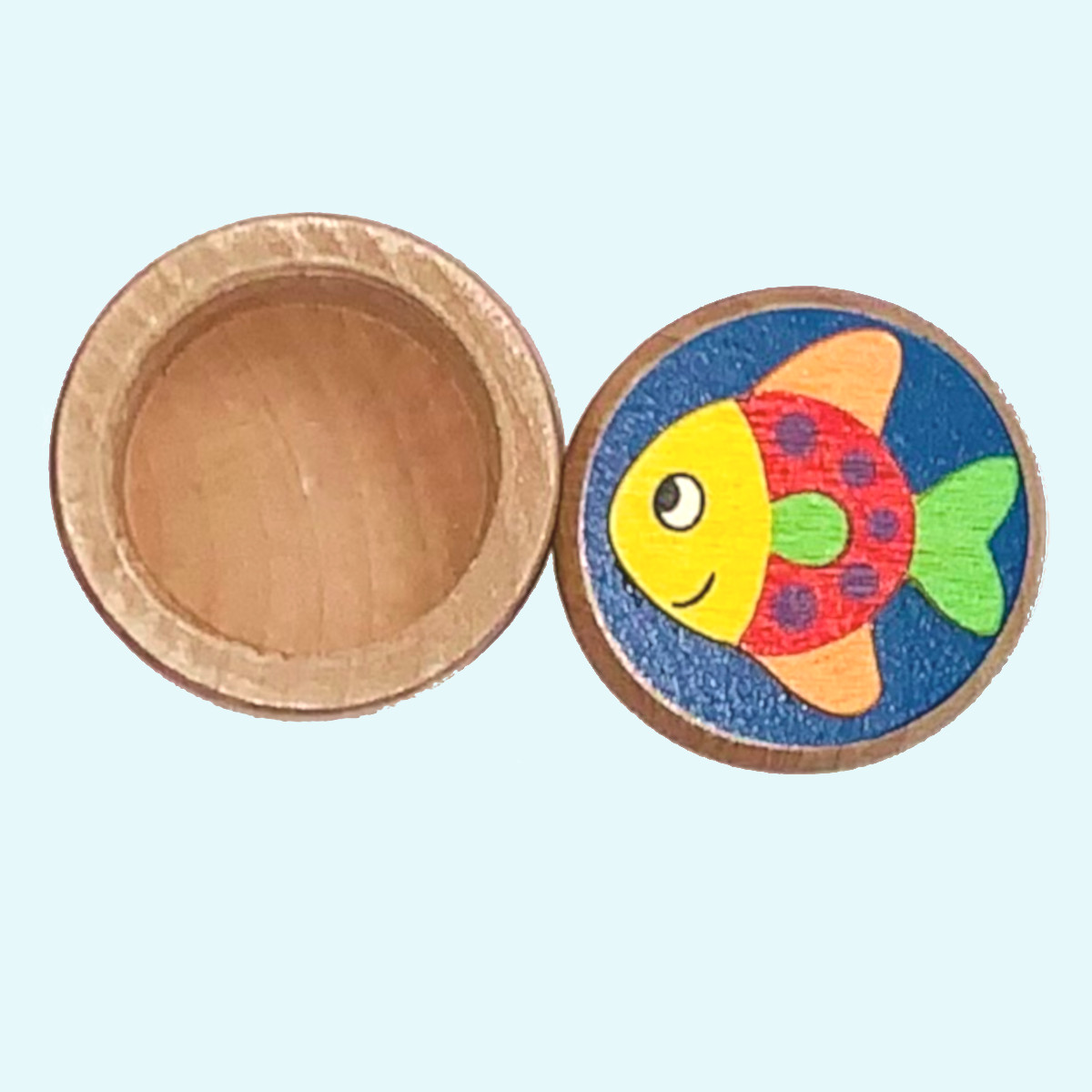 Süße Kinder Milchzahndose aus Holz von GoKi - mit Motiv Süße Kinder Milchzahndose aus Holz von GoKi - mit Motiv