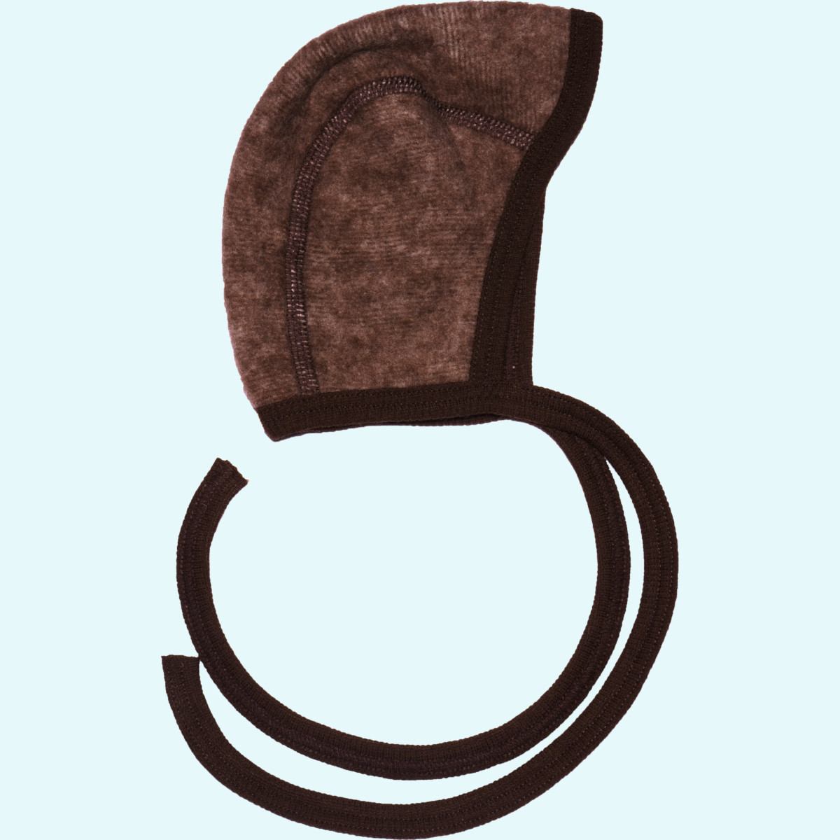 Süße Cosilana Wollfleece Baby Häubchen schokolade SALE - Winter Wollfleece Baby Häubchen/Erstlingsmütze mitwachsend von Cosilana aus kbT merino Schurwolle & Baumwolle - ideal für empfindliche Haut GOTS