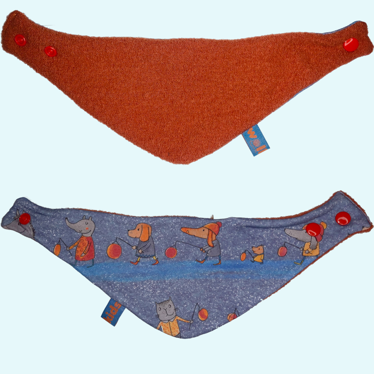 Warmes Wollkids Baby Walk Dreieckstuch aus 100% Wolle & Baumwolle Warmes Wollkids Baby & Kinder Wollwalk Halstuch Dreieckstuch gefüttert aus 100% Wolle & Baumwolle für den Winter