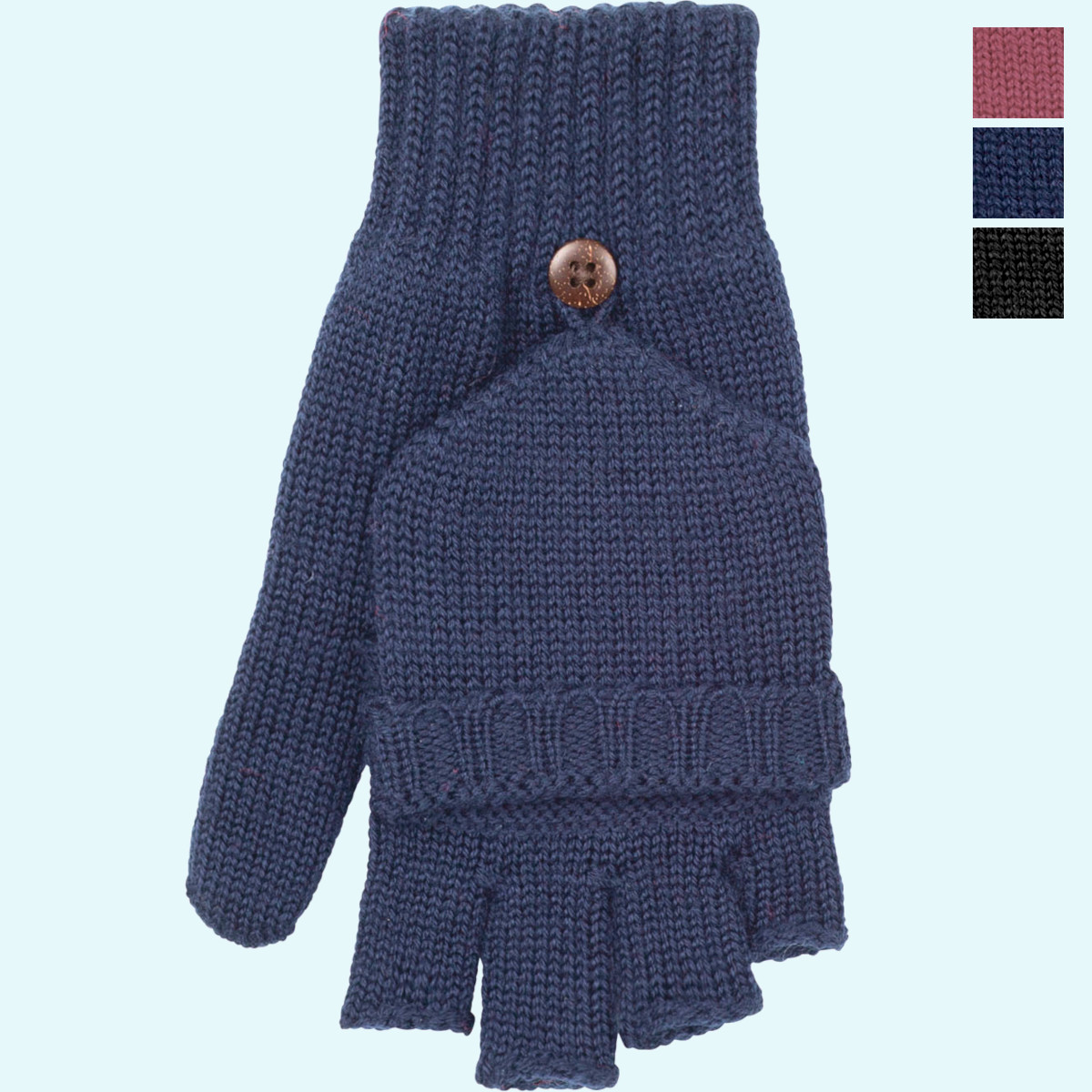 Warme PurePure Kinder Klapphandschue ohne Finger 100% Merino Wolle Warme Kinder Winter Klapphandschue & Strickhandschuhe aus 100% Merino Wolle ohne Finger