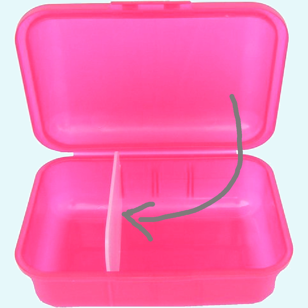 Emil Kinder Schul-Brotdose mit Trennsteg BPA-free Original emil Trennsteg transparent für die Kinder Pausen-Brotbox/Brotdose/Frühstücksdose BPA-free