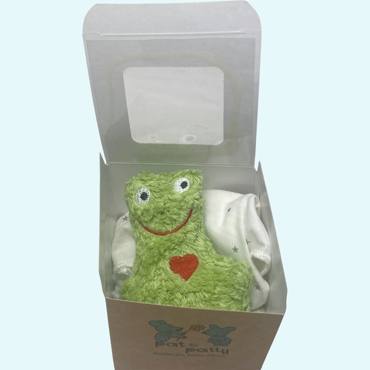 Baby Schnuffeltuch aus 100% Bio Baumwolle - Pat & Patty Schnuffeltuch mit Kuscheltier für Babys aus 100% Bio Baumwolle von Pat & Patty