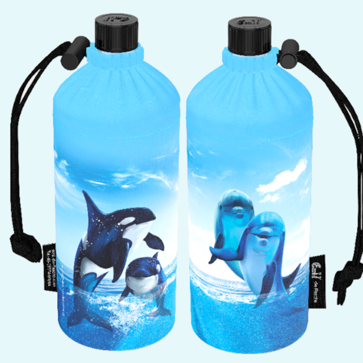 Emil Kinder Trinkflaschen mit Blume des Lebens Schule Emil die Flasche - Kinder Glas-Trinkflaschen für die Schule mit Blume des Lebens & Isolier-Behälter - Die gesunde Trinkflasche