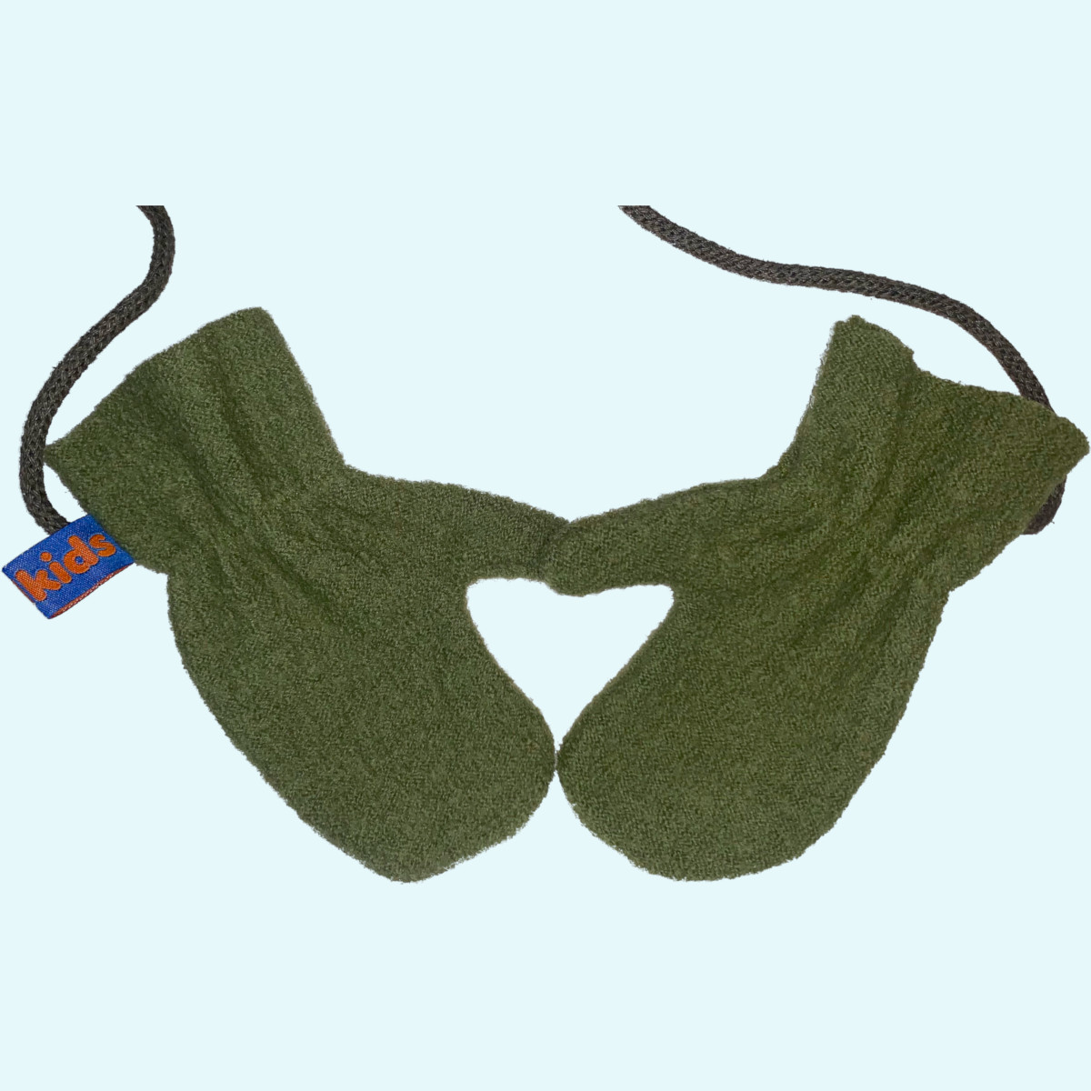 Warme Wollkids Baby & Kinder Winter Fäustlinge aus 100% Wollwalk Warme Wollkids Baby & Kinder Walk Handschuhe Fäustlinge aus 100% Wollwalk für den Winter mit Band
