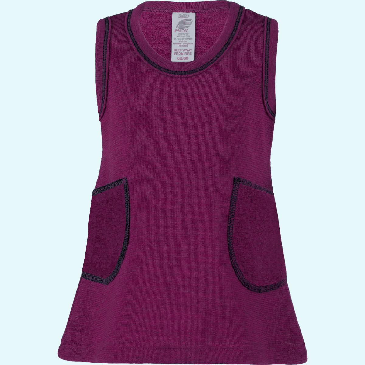 Warmes Winterkleid für Mädchen Baby Kinder Kleidchen Wollfrottee farbig IVN BEST