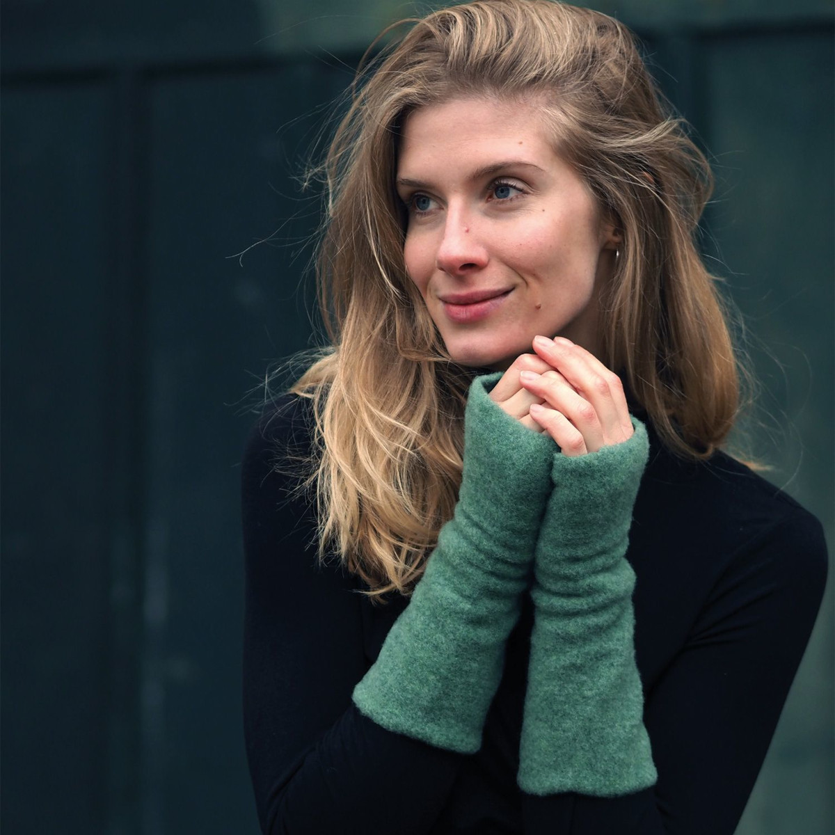 Pulswärmer aus Wollfleece für Damen extra warm Pulswärmer - Handstulpe aus BIO Schurwoll - Fleece - super kuschelig & muckelig warm