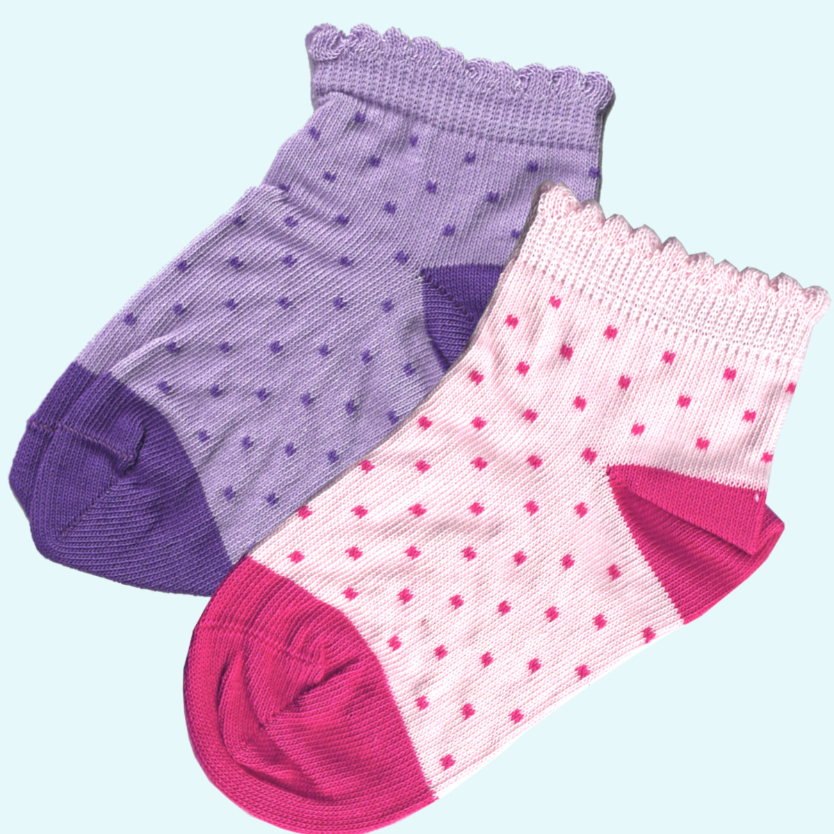 Mädchen Sneaker Socken mit Rüschen - Grödo Bio Baumwolle Schöne Sneaker Socken mit Rüschen für Mädchen aus Bio Baumwolle von Grödo