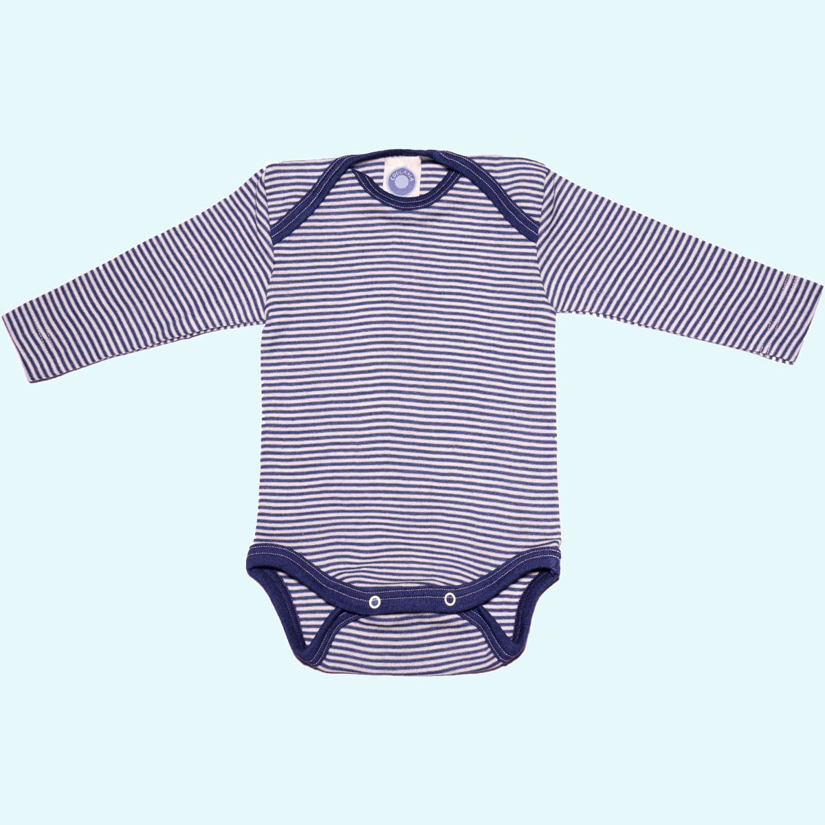 Cosilana Winter Baby Body Merino-Wolle/Seide Baby Body langarm geringelt von Cosilana aus BIO merino Schurwolle/Seide - ideal im Winter & bei empfindlicher Haut GOTS