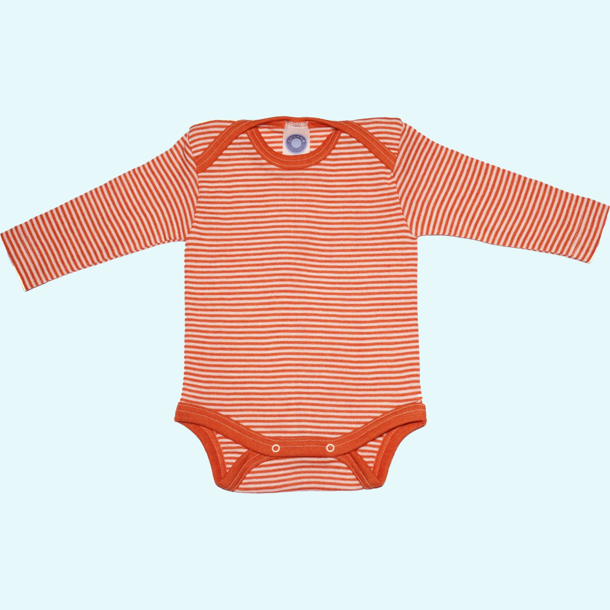 Cosilana Winter Baby Body Merino-Wolle/Seide Baby Body langarm geringelt von Cosilana aus BIO merino Schurwolle/Seide - ideal im Winter & bei empfindlicher Haut GOTS