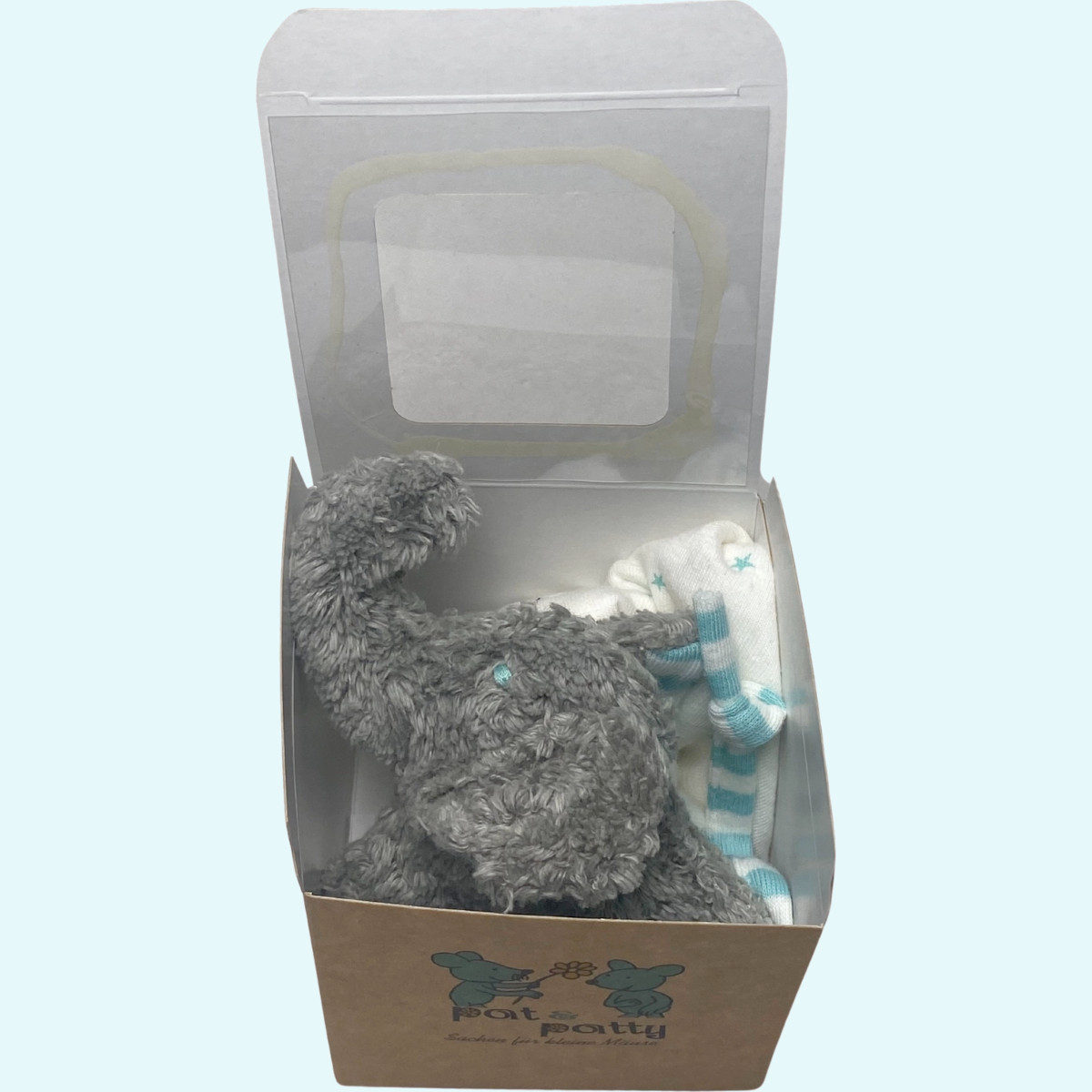Baby Schnuffeltuch aus 100% Bio Baumwolle - Pat & Patty Schnuffeltuch mit Kuscheltier für Babys aus 100% Bio Baumwolle von Pat & Patty